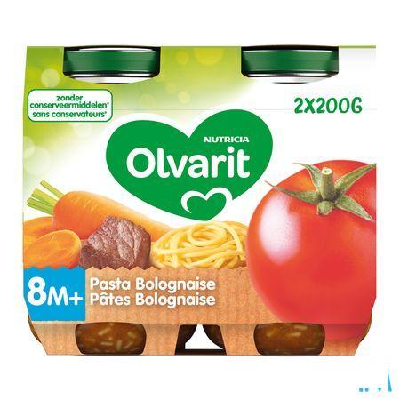 Olvarit Pasta Bolognaise 2x200 gr 8m06  -  Nutricia