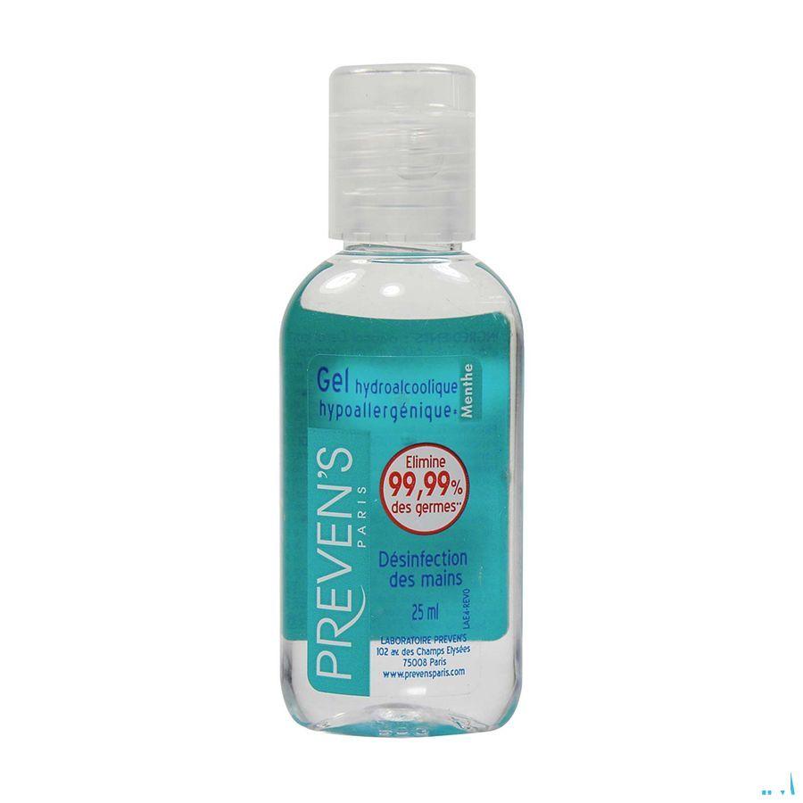 Preven's Gel Mains Hydroalcoolique Menthe 25 ml