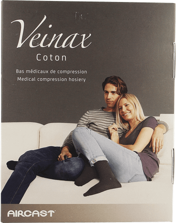 Veinax Kous Katoen Man 2 Lang Zwart Maat 3