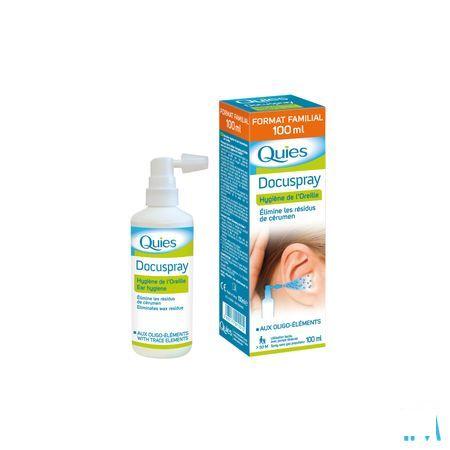 Quies Docuspray Oorhygiene zonder drijfgas Spray 100 ml  -  Quies