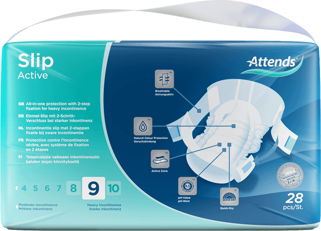 Attends Slip Active 9 Medium 1x28