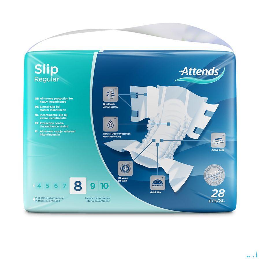 Attends Slip Regular Plus 8L 1X28  -  Attends