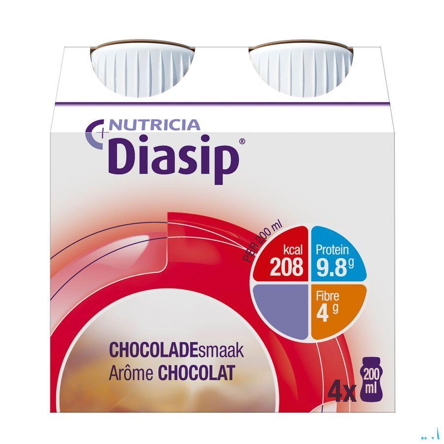 Diasip Chocolat Bouteille 4X200 ml  -  Nutricia