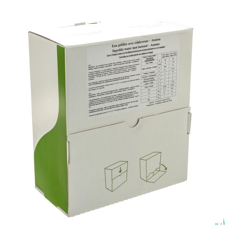 Gelwater Zoetstof Ananas 12x125 ml  -  Nutrisens Medical