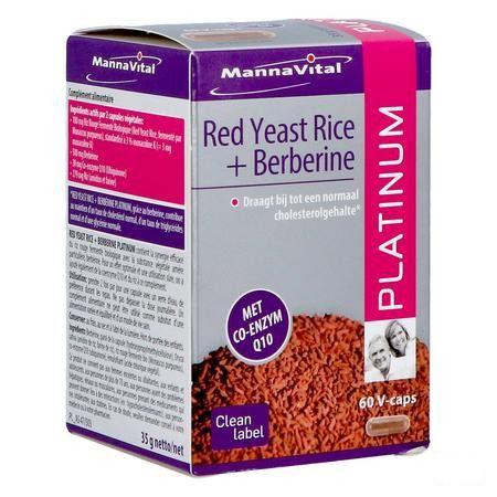 Mannavital Red Yeast Rice + Berberine Plat.V-Caps 60  -  Mannavita