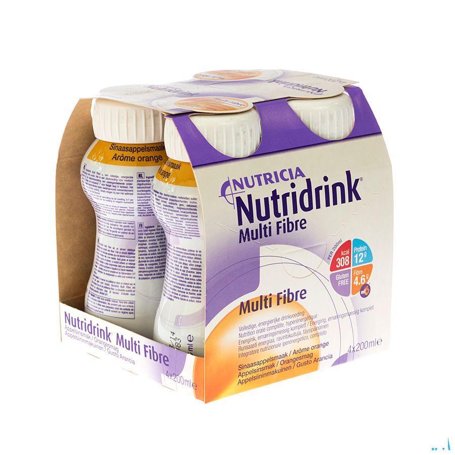 Nutridrink Multifibre Sinaas 4x200 ml  -  Nutricia