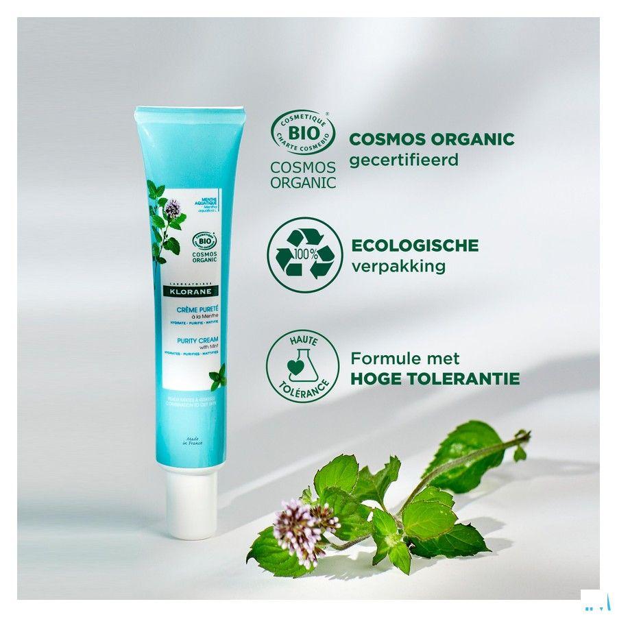Klorane Gezicht Aquatic Munt Zuiverende Creme 40 ml