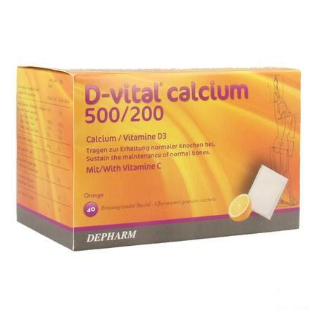 D Vital Calcium 500/200 Sinaas Zakjes 40  -  Depharm