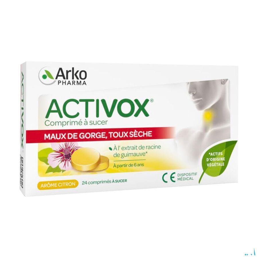 Activox Adouccissant Gorge Miel Citron Pastille 24