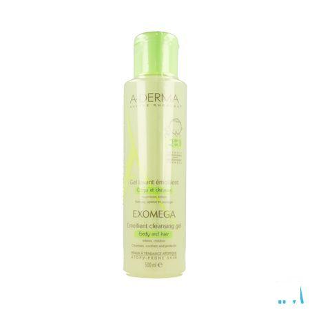 Aderma Exomega Gel Reinigend 2in1 Haar Lichaam 500 ml  -  Aderma