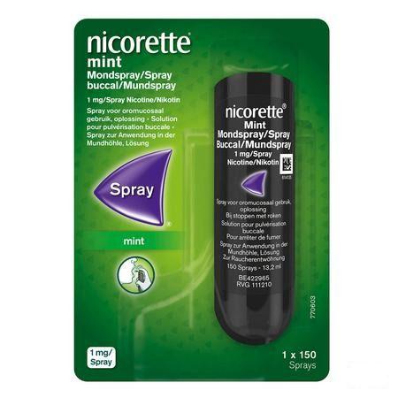 Nicorette Mint Spray Buccal 1x150 Sprays 1 mg/spr.