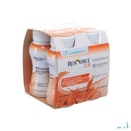 Resource 2.0 Abrikoos 4x200 ml 12100545  -  Nestle