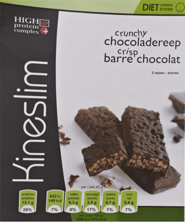 Kineslim Crunch Reep Chocolade 3x40 gr  -  Ocebio