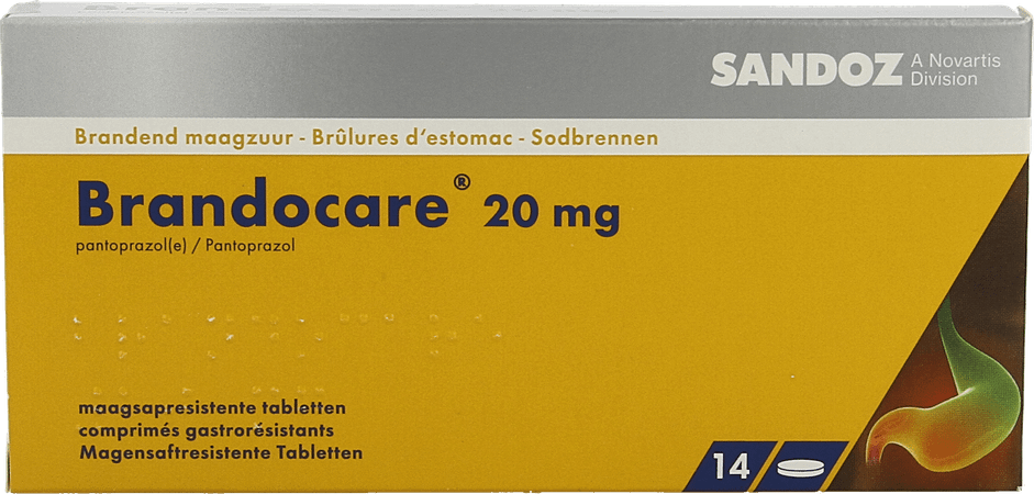 Brandocare 20 mg Maagsapresist. Tabletten 14