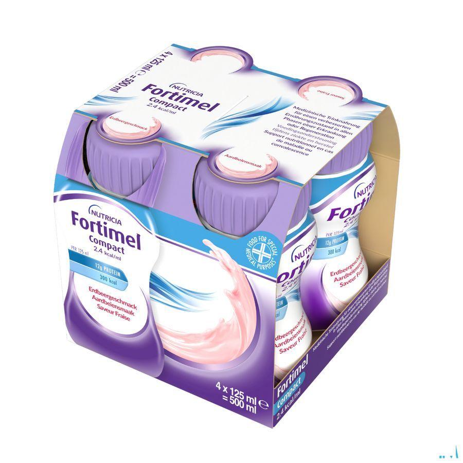 Fortimel Compact 2.4Kcal Aardbei 4 x 125 ml