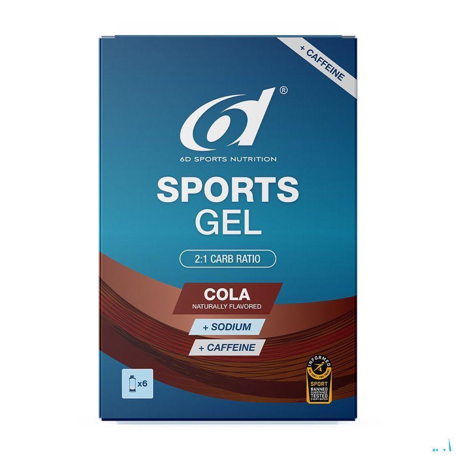 6D Sports Gel Cola + Caffeine 6X45ml