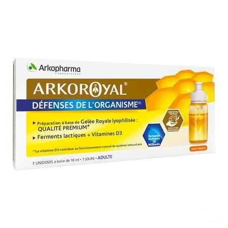 Arkoroyal Probiot. Volwassen Ruche Royale Dosis 7x7,5 ml  -  Arkopharma