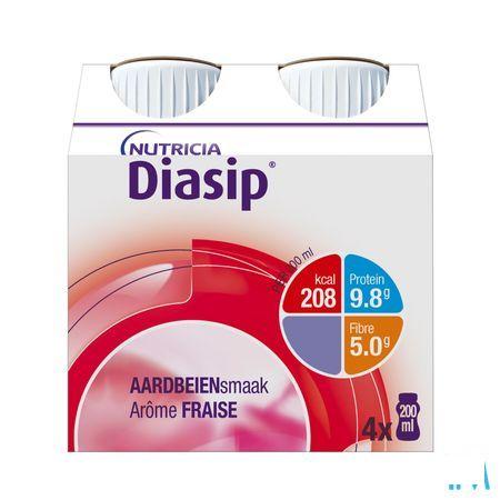 Diasip Fraise Bouteille 4X200 ml  -  Nutricia