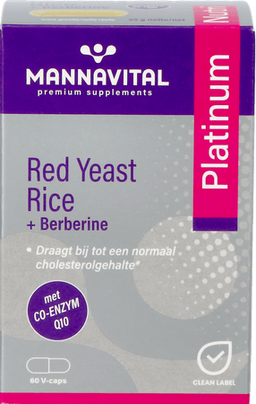 Mannavital Red Yeast Rice + Berberine Plat.V-Caps 60  -  Mannavita