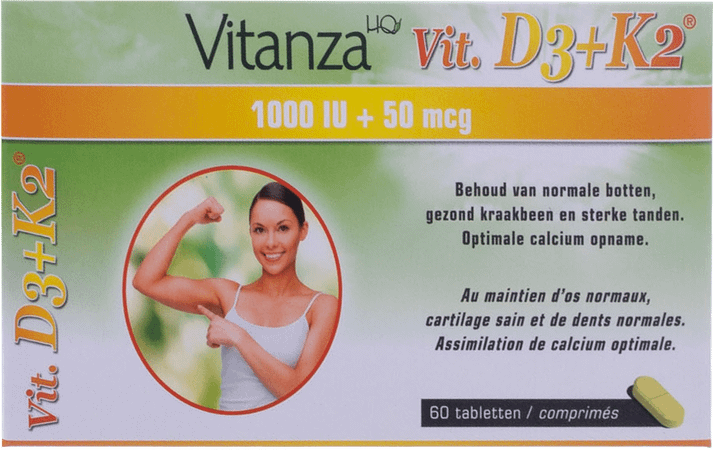 Vitanza Hq Vit D3 + K2 Tabletten 60  -  Yvb