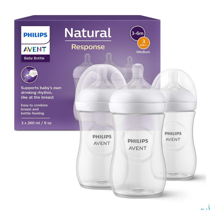 Philips Avent Natural 3.0 Zuigfles Trio 3 x 260 ml