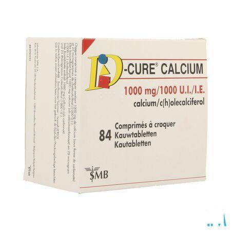 D Cure Calcium 1000 mg/1000UI Comprimes Croquer 84