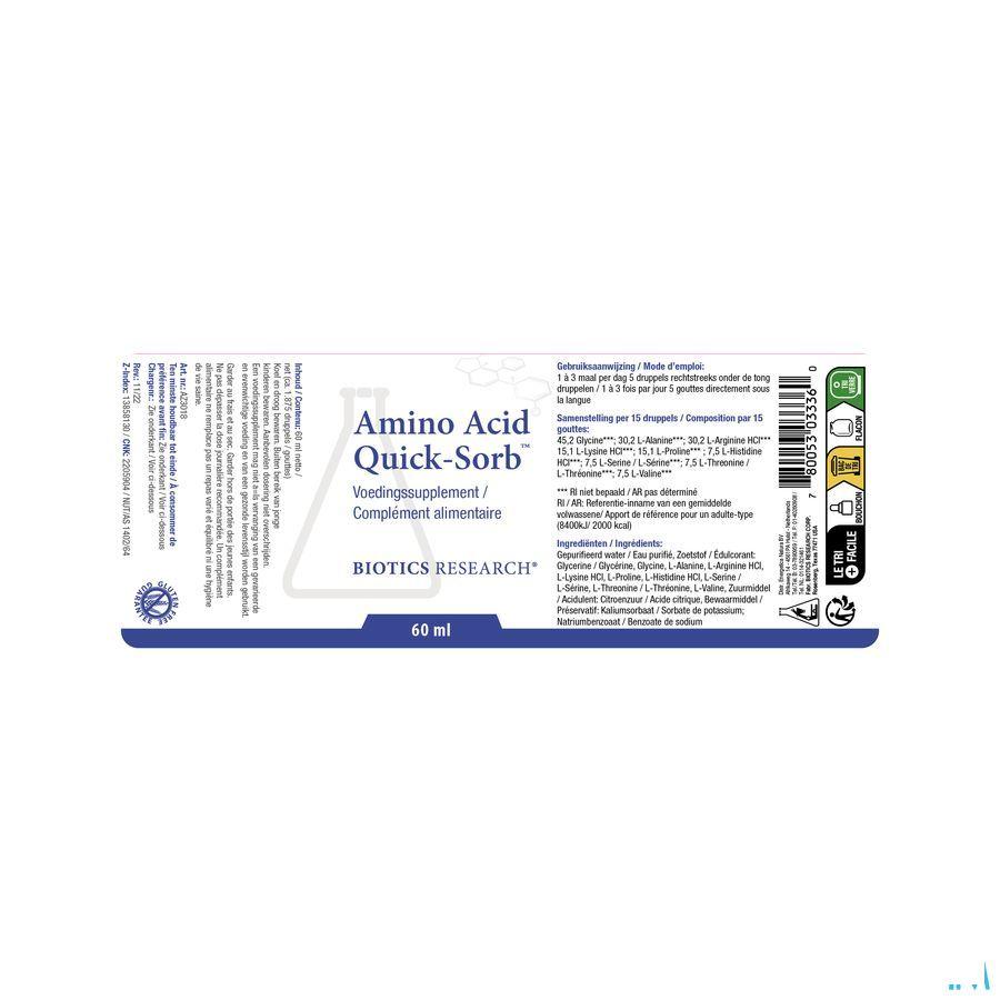 Biotics Amino Acid Quick-Sorb 59.2 ml  -  Energetica Natura