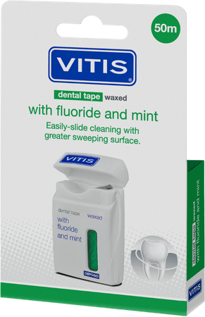 Vitis Tape Waxed Fluor Mint 50m 1502  -  Dentaid