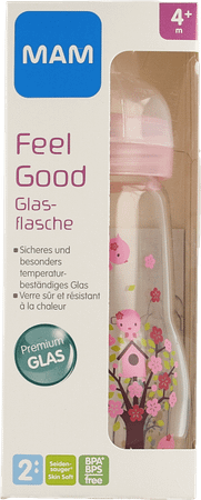 Mam Zuigfles Glas Feel Good 260 ml Meisje