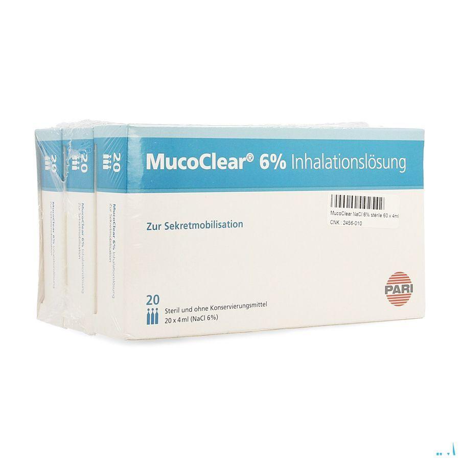 Mucoclear 6% Nacl Ampullen 60x4 ml  -  Henrotech