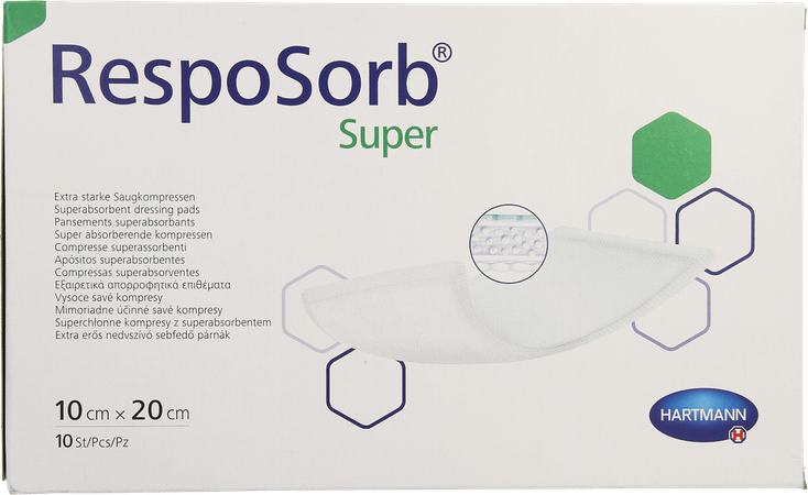 Resposorb Super 10x20cm 10 P/s  -  Hartmann