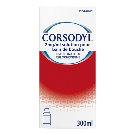 Corsodyl 2Mg/ml Solution Bain Bouche 300 ml