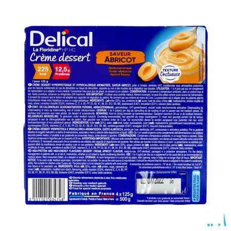 Delical Creme Dessert La Floridine Abrikoos 4X125 g  -  Bs Nutrition