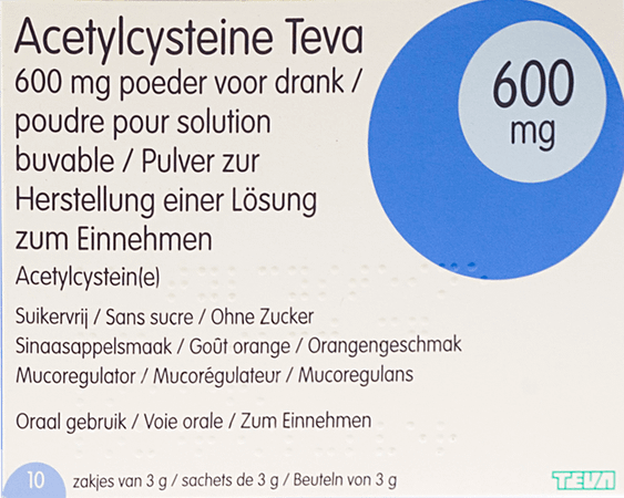 Acetylcysteine Teva 600 mg Pdr Sach 10 X 600 mg