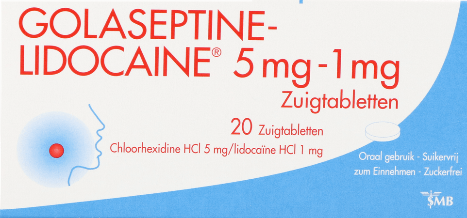 Golaseptine Lidocaine 5mg/1mg Zuigtabl 20