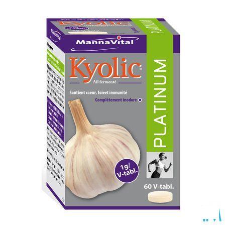 Mannavital Kyolic Platinum (gefermenteerde Knoflook) 60 caps