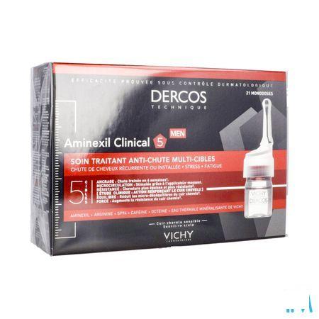 Vichy Dercos Aminexil Clinical 5 Men Ampullen 21x6 ml  -  Vichy