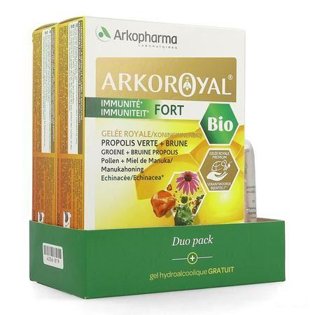 Arkoroyal Immuniteit Fort Duo Amp20X10 ml+H.Gel50 ml  -  Arkopharma