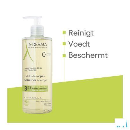 Aderma Douchegel Overvet 500 ml  -  Aderma