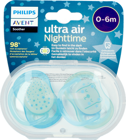 Philips Avent Fopspeen +0M Air Night Boy  -  Bomedys