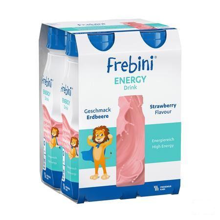 Frebini Energy Drink Enfant Fraise Flacon 4x200 ml  -  Fresenius