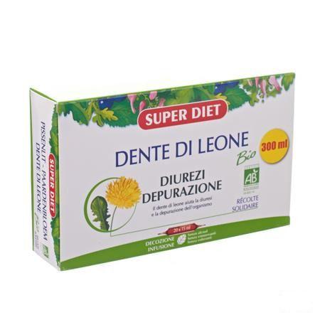 Super Diet Paardebloem Bio Ampullen 20x15 ml  -  Superdiet Laboratoires