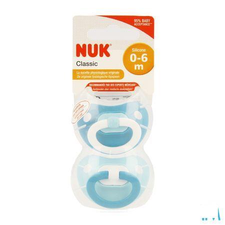 Nuk 2 Fopspenen Maat 1 Classic Fashion Jongen  -  Eureka Pharma