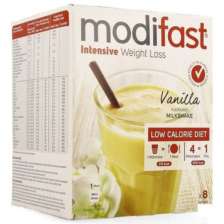 Modifast Vanilla Flavoured Milkshake 8x55 gr  -  Nutrition & Sante