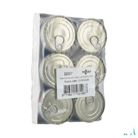 Trovet Rid Renal  &  Oxalate Chat Lamb 6X200g Vmd