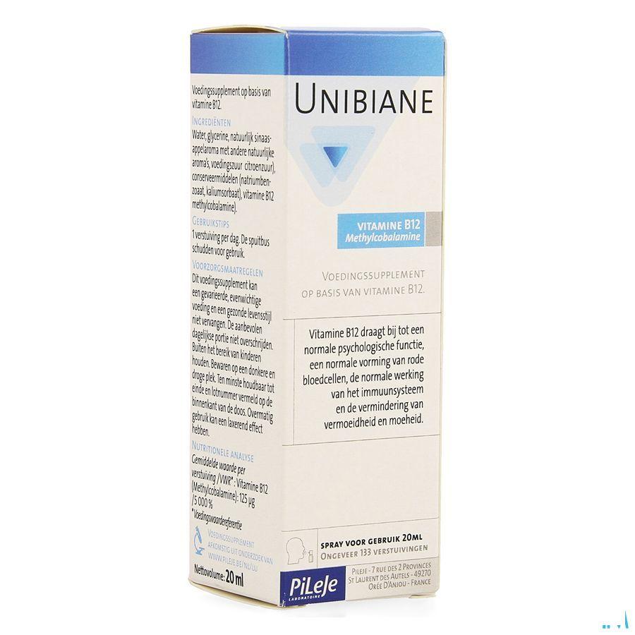 Unibiane Vitamine B12 Flacon Pompe 20 ml  -  Pileje