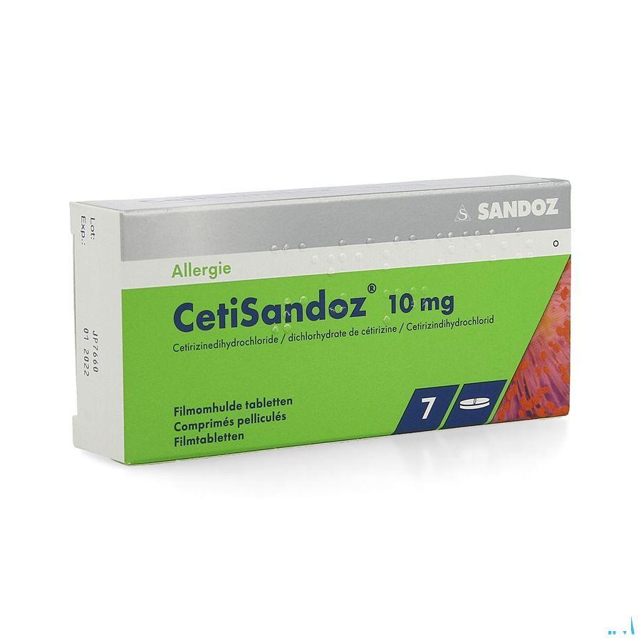 Cetisandoz Sandoz Comprimes 7 X 10 mg 