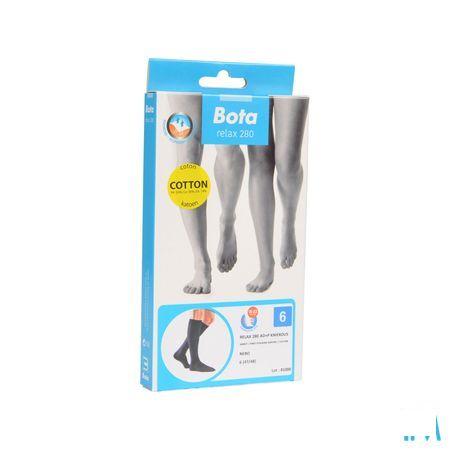 Bota Relax 280 Katoen Korte Kous Zwart N6