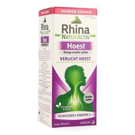 Rhina Natur Activ Hoest Zonder Suiker Siroop 120 ml