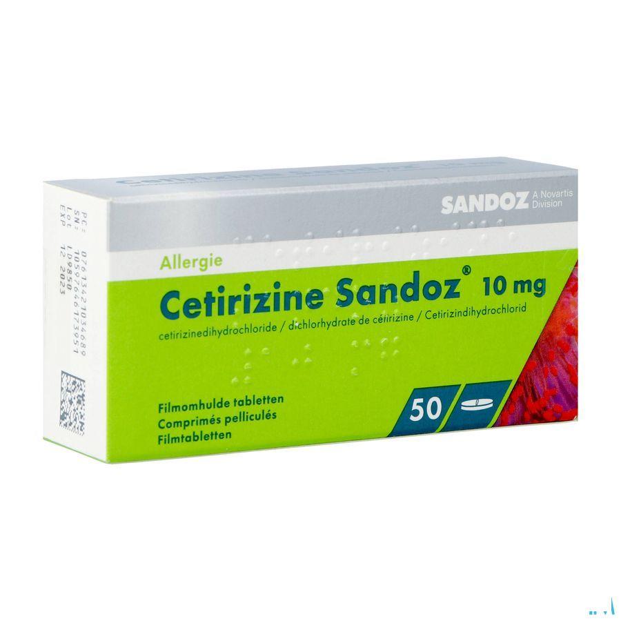 Cetisandoz Sandoz Tabletten 50 X 10 mg